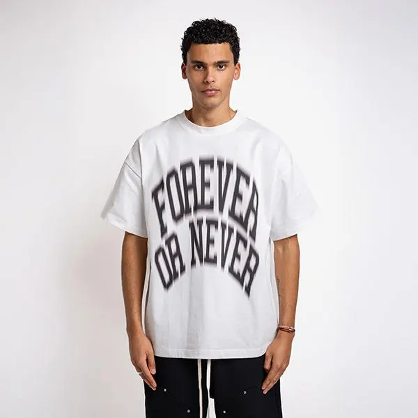 Rheborn Blurry Forever or Never Tee White Black