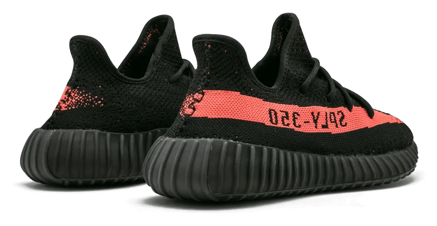 Yeezy Boost 350 V2 Core Black Red, beeld 3 van 4