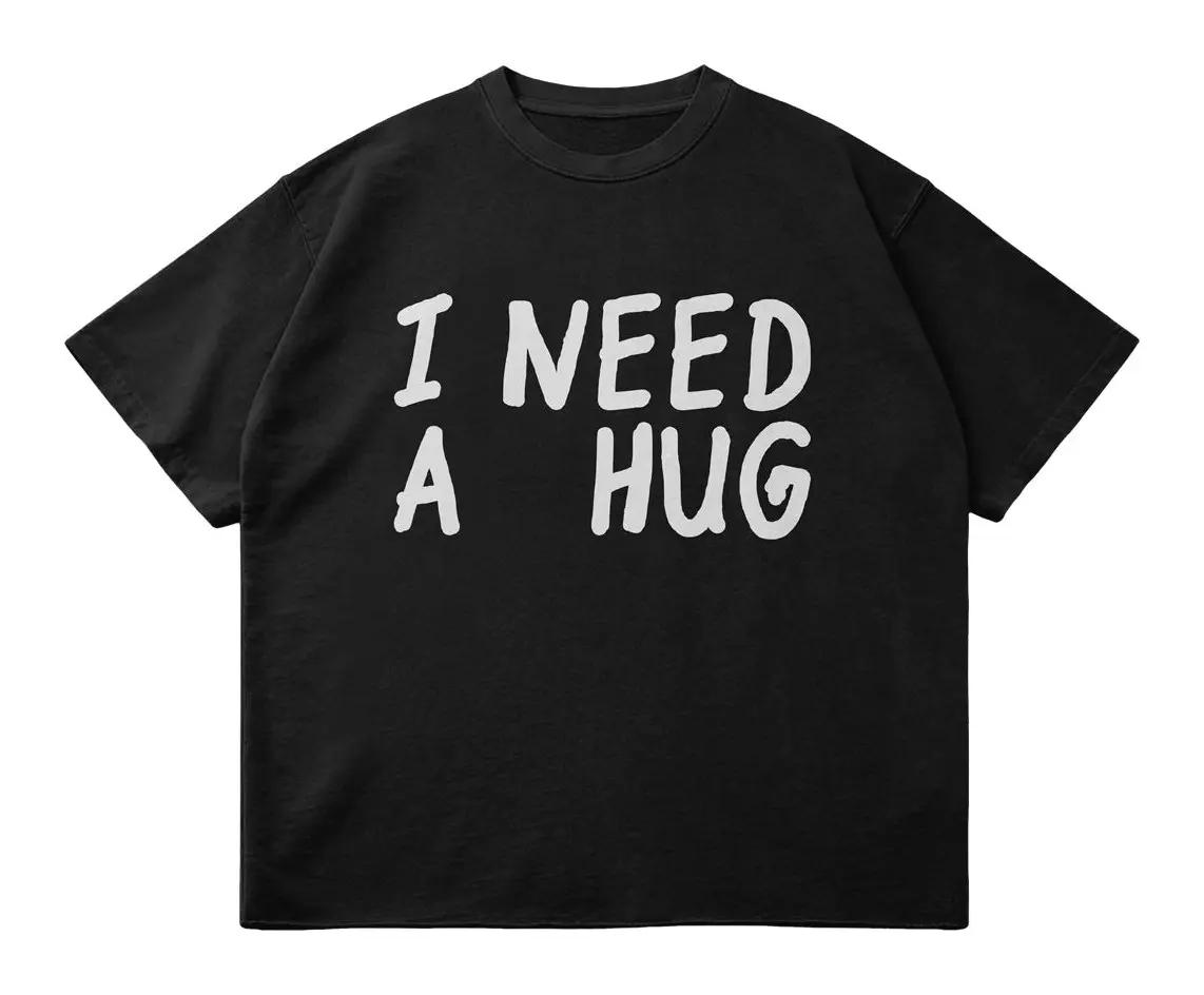 Rheborn I Need a Hug Tee Black, beeld 4 van 4